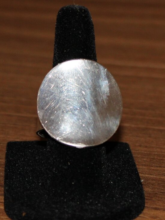 Jewelry - Sterling Silver Oval Dome Statement Ring Size 8